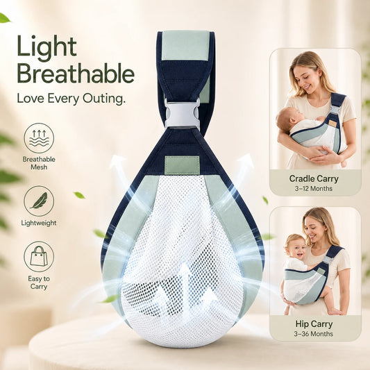 Adjustable single-shoulder portable strap | Lightweight and breathable mesh hip strap🧸