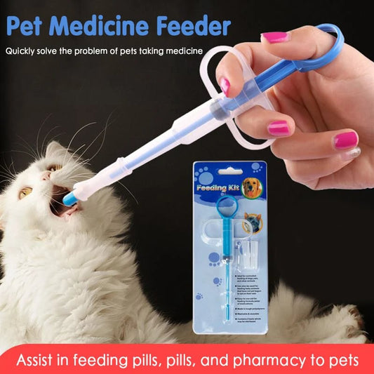 ✦Pet Pill Syringe Dispenser ✦ Safe, Stress-Free Medication for Cats & Dogs