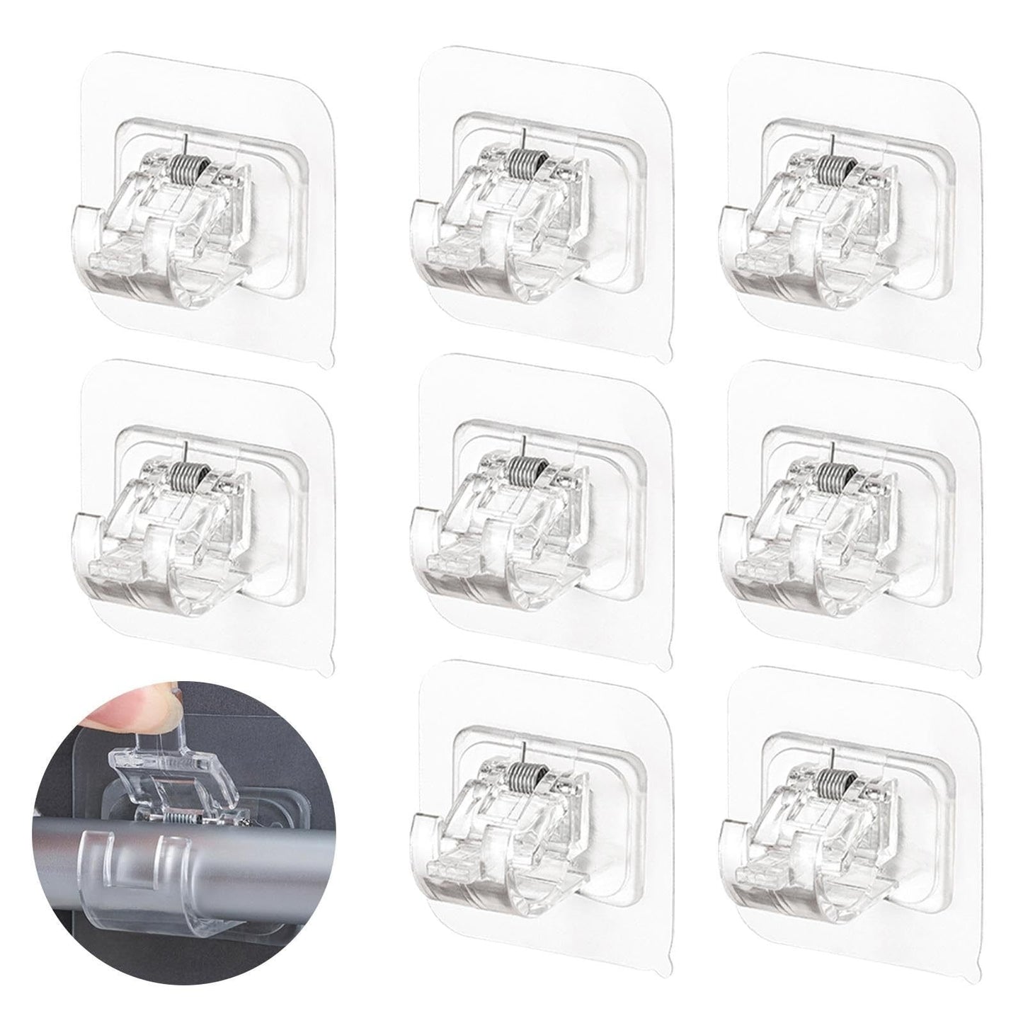 🔥Last Day Buy 2 Get 1 Free (18 PCS) 🔥 No-Drill Curtain Brackets — Hold Up to 13 lbs! 💪