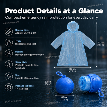 🥳Last Day Buy 1 Get 1 Free!!💞🌧️ Pocket-Size Disposable Raincoat for Unexpected Showers