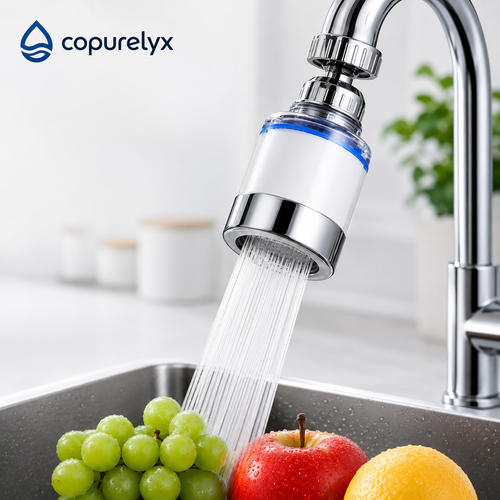 6-Layer Faucet Water Filter Sprayer – 360° Rotating Anti-Splash Sink Filter for Kitchen, Bathroom & Everyday Tap Water Use
