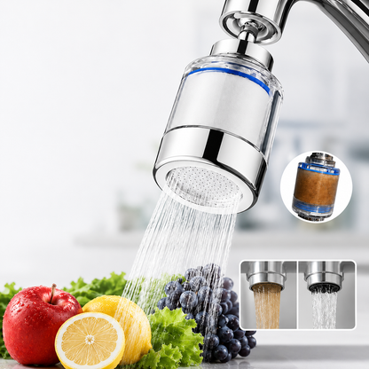 6-Layer Faucet Water Filter Sprayer – 360° Rotating Anti-Splash Sink Filter for Kitchen, Bathroom & Everyday Tap Water Use