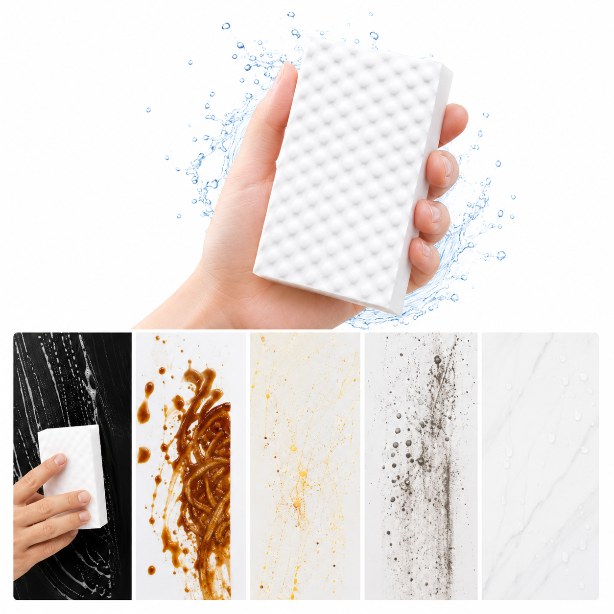 High-Density Nano Magic Cleaning Sponge – 10-Pack Water-Activated Scrub Pads for Kitchen Grease, Dishes, Shoes & Multi-Surface Stains