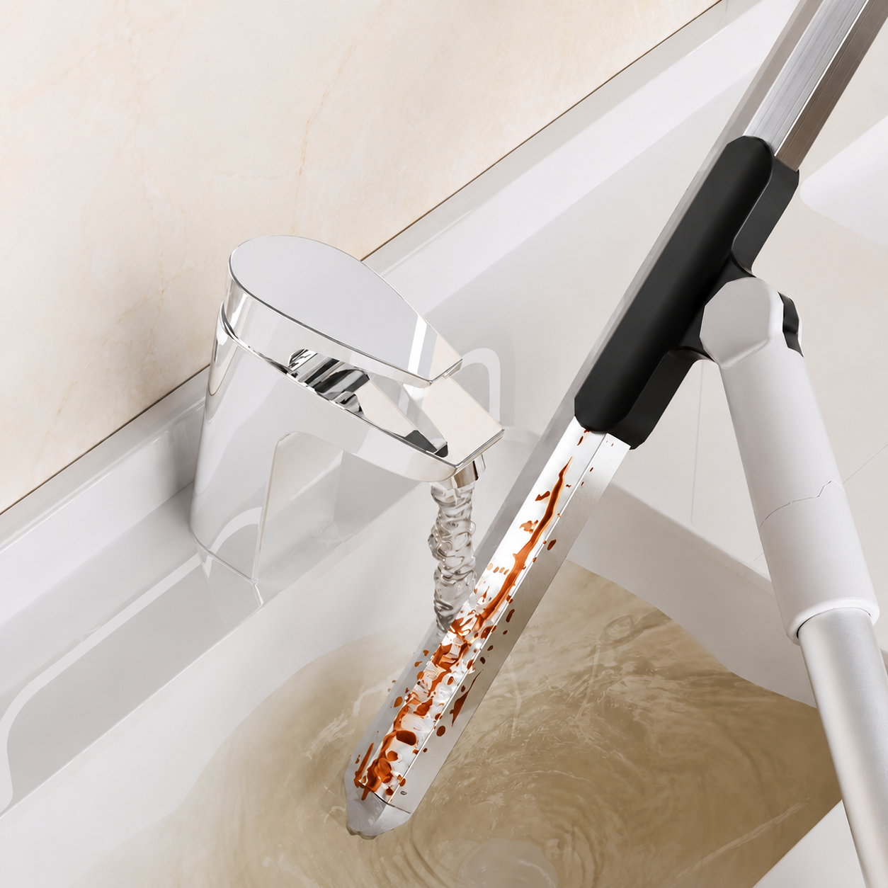 Magic Silicone Floor Squeegee Broom – 3-in-1 Wet & Dry Cleaning Mop for Bathroom, Tile, Glass, Pet Hair & Water Removal