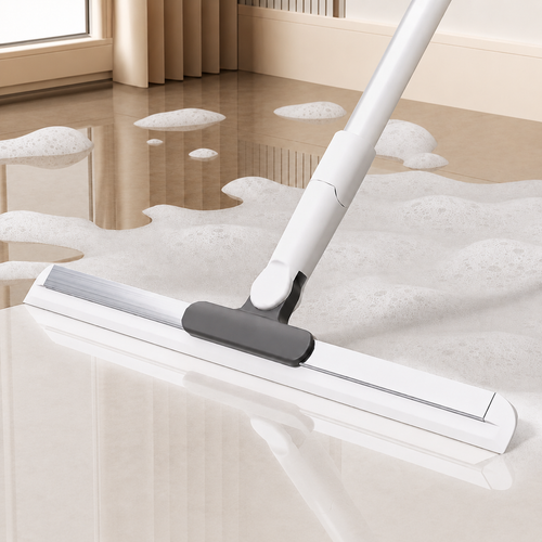 Magic Silicone Floor Squeegee Broom – 3-in-1 Wet & Dry Cleaning Mop for Bathroom, Tile, Glass, Pet Hair & Water Removal