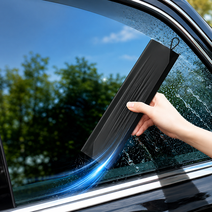 Multi-Purpose Silicone Water Squeegee – Scratch-Free Car Window, Windshield, Shower Glass & Countertop Wiper with Hanging Hook