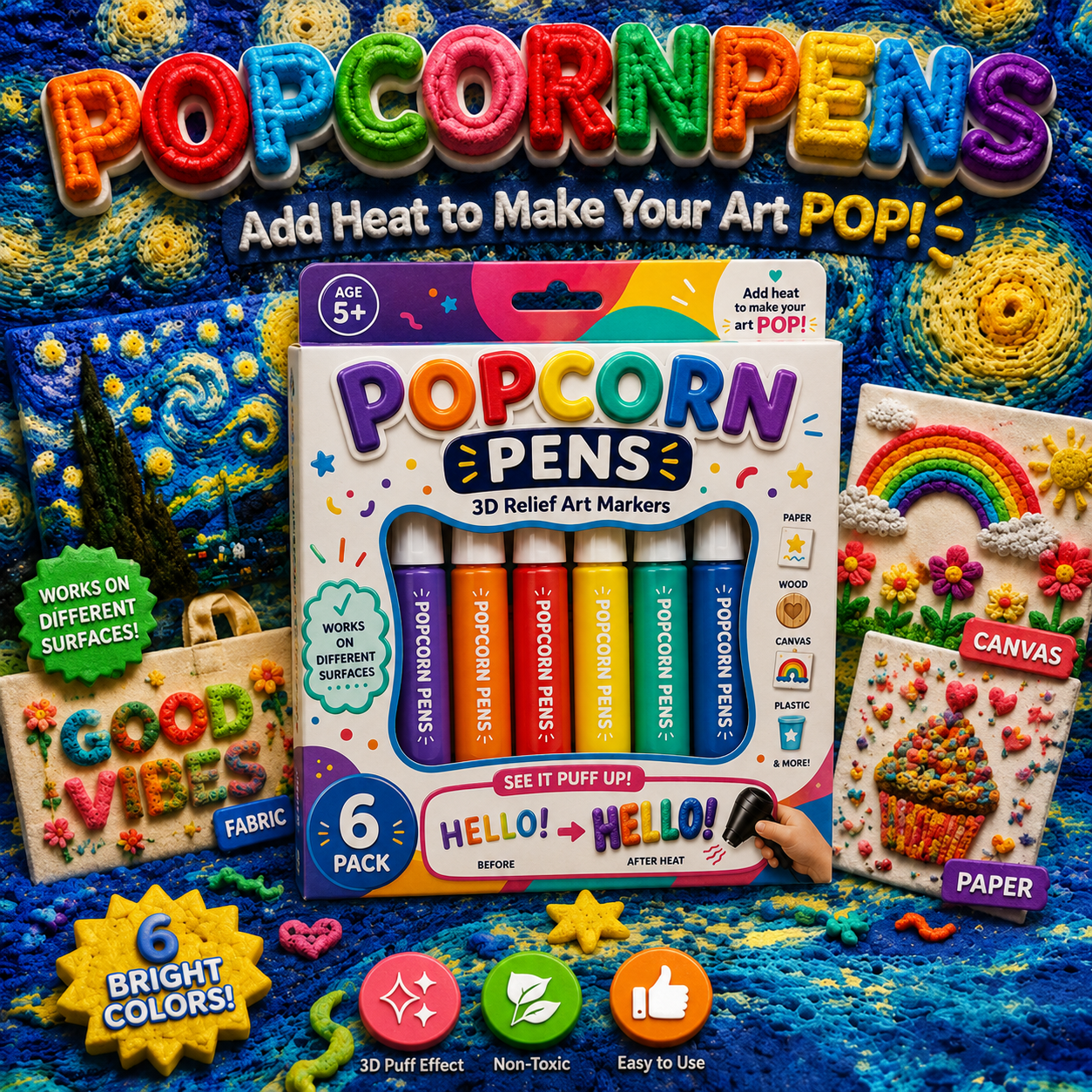 🌈🖍️Save 50% by ordering today丨JEREMYTIS® 3D Relief Art Pen – Turn Flat Drawings Into Touchable 3D Art🪄