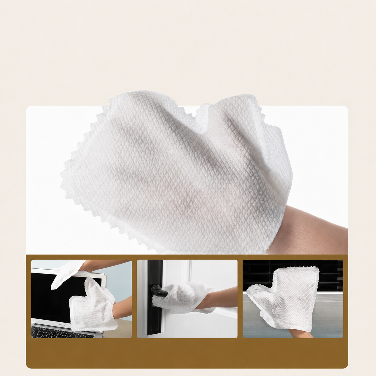 Reusable Non-Woven Cleaning Glove Cloth – Wet & Dry Multi-Purpose Kitchen Dishwashing & Dusting Wipe