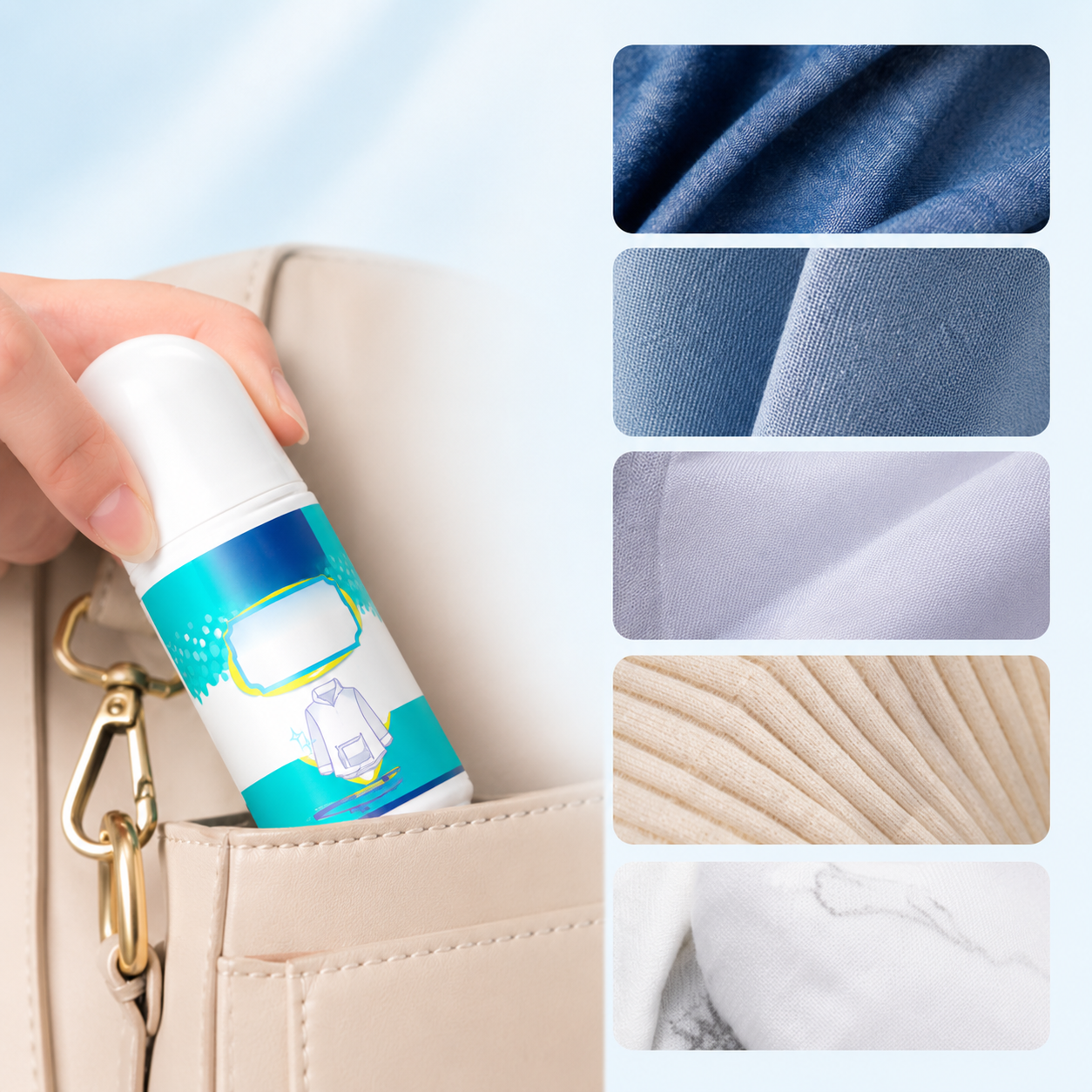 Portable Clothing Stain Remover Roller – 50ml Roll-On Fabric Cleaner for Oil, Coffee, Lipstick, Sauce & Travel Stain Care