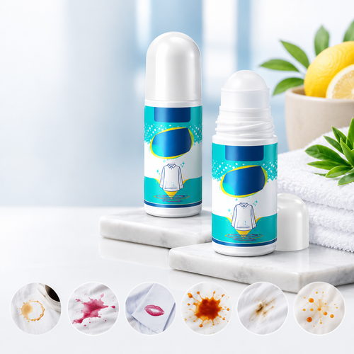 Portable Clothing Stain Remover Roller – 50ml Roll-On Fabric Cleaner for Oil, Coffee, Lipstick, Sauce & Travel Stain Care