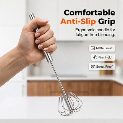 ⚡Buy 1 Get 1 Free⚡Stainless Steel Hand Egg Beater | Effortless Whisking – No Batter Splatter, Dishwasher Safe & Built to Last