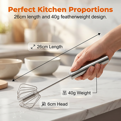 ⚡Buy 1 Get 1 Free⚡Stainless Steel Hand Egg Beater | Effortless Whisking – No Batter Splatter, Dishwasher Safe & Built to Last