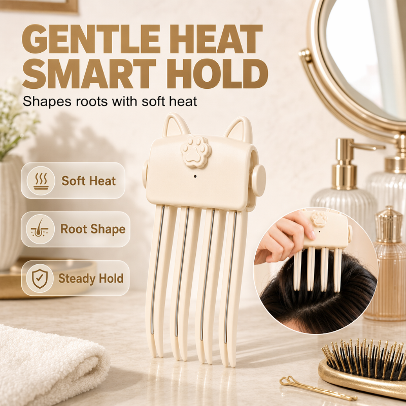 🎉50k+ Sold 💇 Wireless Hot Curler for Adding Volume to Hair Roots. Portable Styling Tool for Travel, Ideal for Fine and Straight Hair